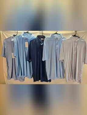 Lot of 5 Collars & Co Men's Size 2XL Polo Dress Shirts NWT & NWOT